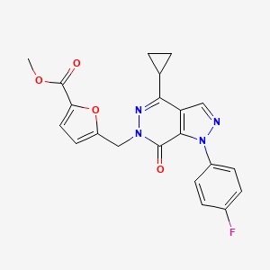 methyl 5-((4-cyclopropyl-1-(4-fluorophenyl)-7-oxo-1H-pyrazolo[3,4-d]pyridazin-6(7H)-yl)methyl)furan-2-carboxylate
