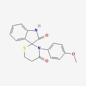 3-(4-methoxyphenyl)spiro[1,3-thiazinane-2,3'-1H-indole]-2',4-dione