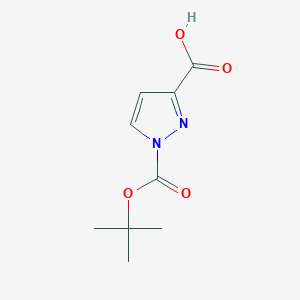 molecular formula C9H12N2O4 B2825507 1-(tert-Butoxycarbonyl)-1H-pyrazole-3-carboxylic acid CAS No. 1252855-23-4
