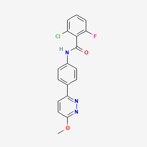 2-chloro-6-fluoro-N-(4-(6-methoxypyridazin-3-yl)phenyl)benzamide