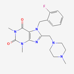 7-(2-fluorobenzyl)-1,3-dimethyl-8-[(4-methylpiperazin-1-yl)methyl]-3,7-dihydro-1H-purine-2,6-dione