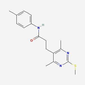 3-(4,6-dimethyl-2-methylsulfanylpyrimidin-5-yl)-N-(4-methylphenyl)propanamide