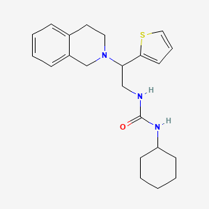 1-cyclohexyl-3-(2-(3,4-dihydroisoquinolin-2(1H)-yl)-2-(thiophen-2-yl)ethyl)urea