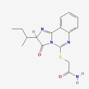 molecular formula C16H18N4O2S B2825544 2-[(2-butan-2-yl-3-oxo-2H-imidazo[1,2-c]quinazolin-5-yl)sulfanyl]acetamide CAS No. 958718-69-9