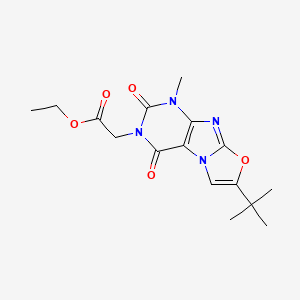 Ethyl 2-(7-tert-butyl-4-methyl-1,3-dioxopurino[8,7-b][1,3]oxazol-2-yl)acetate