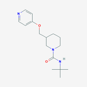 molecular formula C16H25N3O2 B2825581 N-Tert-butyl-3-(pyridin-4-yloxymethyl)piperidine-1-carboxamide CAS No. 2379970-89-3