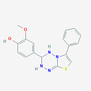 2-methoxy-4-(6-phenyl-3,4-dihydro-2H-[1,3]thiazolo[3,2-b][1,2,4,5]tetraazin-3-yl)phenol