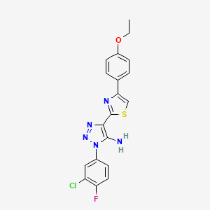 1-(3-chloro-4-fluorophenyl)-4-[4-(4-ethoxyphenyl)-1,3-thiazol-2-yl]-1H-1,2,3-triazol-5-amine