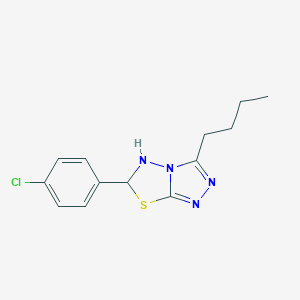 molecular formula C13H15ClN4S B282560 3-Butyl-6-(4-chlorophenyl)-5,6-dihydro[1,2,4]triazolo[3,4-b][1,3,4]thiadiazole 