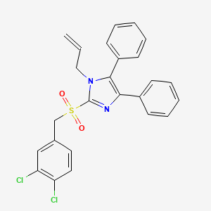 molecular formula C25H20Cl2N2O2S B2825601 1-allyl-2-[(3,4-dichlorobenzyl)sulfonyl]-4,5-diphenyl-1H-imidazole CAS No. 866017-33-6
