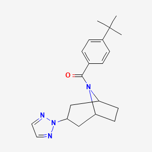 molecular formula C20H26N4O B2825612 ((1R,5S)-3-(2H-1,2,3-triazol-2-yl)-8-azabicyclo[3.2.1]octan-8-yl)(4-(tert-butyl)phenyl)methanone CAS No. 2109239-80-5