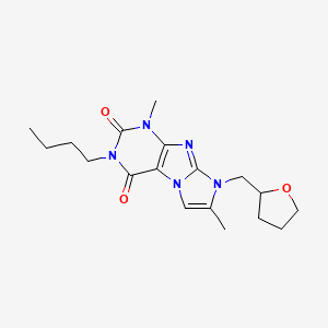 3-butyl-1,7-dimethyl-8-((tetrahydrofuran-2-yl)methyl)-1H-imidazo[2,1-f]purine-2,4(3H,8H)-dione