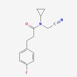 molecular formula C14H15FN2O B2825624 N-(cyanomethyl)-N-cyclopropyl-3-(4-fluorophenyl)propanamide CAS No. 1252356-11-8