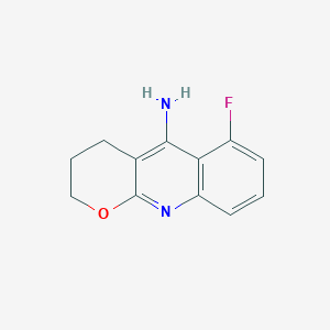 molecular formula C12H11FN2O B2825626 6-Fluoro-3,4-dihydro-2H-pyrano[2,3-b]quinolin-5-amine CAS No. 122910-26-3