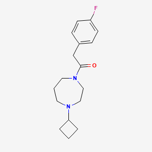 1-(4-Cyclobutyl-1,4-diazepan-1-yl)-2-(4-fluorophenyl)ethan-1-one