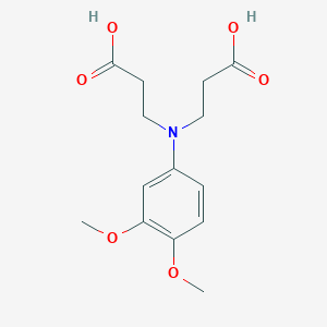 molecular formula C14H19NO6 B282563 3-[(2-Carboxyethyl)-3,4-dimethoxyanilino]propanoic acid 