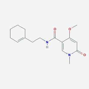 molecular formula C16H22N2O3 B2825631 N-(2-(cyclohex-1-en-1-yl)ethyl)-4-methoxy-1-methyl-6-oxo-1,6-dihydropyridine-3-carboxamide CAS No. 2034379-11-6