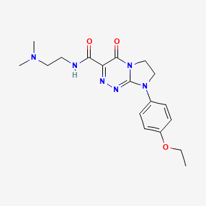 molecular formula C18H24N6O3 B2825633 N-(2-(二甲基氨基)乙基)-8-(4-乙氧基苯基)-4-氧代-4,6,7,8-四氢咪唑并[2,1-c][1,2,4]噻嗪-3-甲酸酰胺 CAS No. 946230-67-7