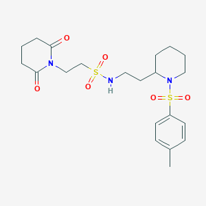 2-(2,6-dioxopiperidin-1-yl)-N-(2-(1-tosylpiperidin-2-yl)ethyl)ethanesulfonamide