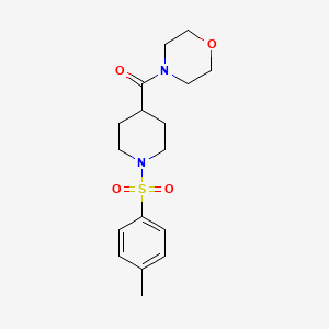 molecular formula C17H24N2O4S B2825639 {1-[(4-Methylphenyl)sulfonyl]-4-piperidinyl}(morpholino)methanone CAS No. 433941-29-8