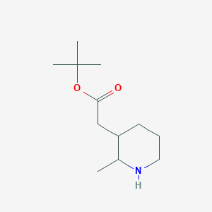 molecular formula C12H23NO2 B2825641 Tert-butyl 2-(2-methylpiperidin-3-yl)acetate CAS No. 2248306-11-6