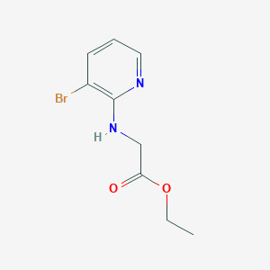 molecular formula C9H11BrN2O2 B2825642 Ethyl 2-[(3-bromopyridin-2-yl)amino]acetate CAS No. 1289041-10-6