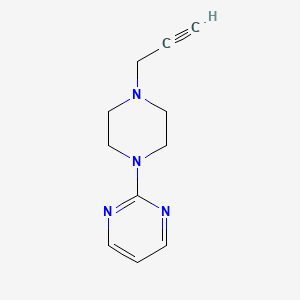 molecular formula C11H14N4 B2825648 2-[4-(Prop-2-YN-1-YL)piperazin-1-YL]pyrimidine CAS No. 922723-25-9