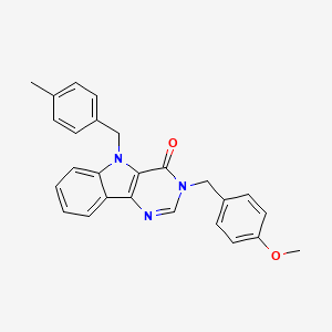 molecular formula C26H23N3O2 B2825649 3-(4-甲氧基苄基)-5-(4-甲基苄基)-3H-嘧啶并[5,4-b]吲哚-4(5H)-酮 CAS No. 1215775-06-6