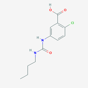 molecular formula C12H15ClN2O3 B282565 5-[(Butylcarbamoyl)amino]-2-chlorobenzoic acid 