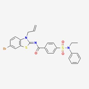 (Z)-N-(3-allyl-6-bromobenzo[d]thiazol-2(3H)-ylidene)-4-(N-ethyl-N-phenylsulfamoyl)benzamide