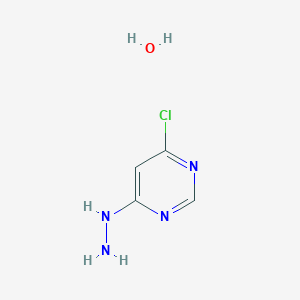 molecular formula C4H7ClN4O B2825661 4-Chloro-6-hydrazinylpyrimidine hydrate CAS No. 1588441-21-7; 5767-35-1