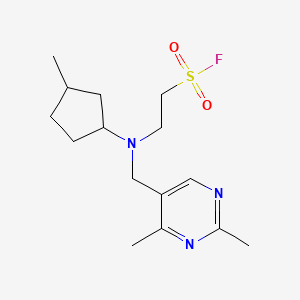 2-[(2,4-Dimethylpyrimidin-5-yl)methyl-(3-methylcyclopentyl)amino]ethanesulfonyl fluoride