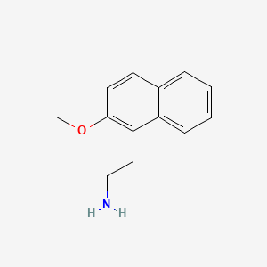 molecular formula C13H15NO B2825672 2-(2-Methoxynaphthalen-1-yl)ethanamine CAS No. 156482-73-4; 156482-75-6