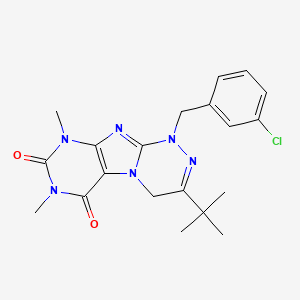 3-(tert-butyl)-1-(3-chlorobenzyl)-7,9-dimethyl-7,9-dihydro-[1,2,4]triazino[3,4-f]purine-6,8(1H,4H)-dione