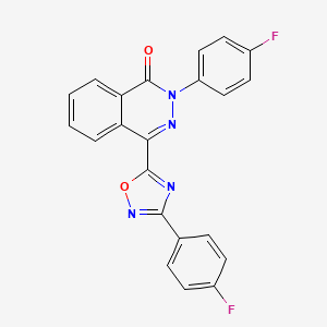 2-(4-fluorophenyl)-4-[3-(4-fluorophenyl)-1,2,4-oxadiazol-5-yl]phthalazin-1(2H)-one