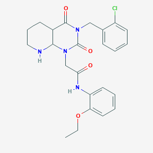 molecular formula C24H21ClN4O4 B2825683 2-{3-[(2-chlorophenyl)methyl]-2,4-dioxo-1H,2H,3H,4H-pyrido[2,3-d]pyrimidin-1-yl}-N-(2-ethoxyphenyl)acetamide CAS No. 902964-83-4