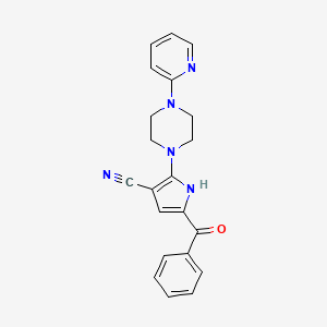 molecular formula C21H19N5O B2825686 5-苯甲酰-2-[4-(2-吡啶基)哌嗪]-1H-吡咯-3-碳腈 CAS No. 339010-28-5