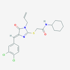 2-{[1-allyl-4-(3,4-dichlorobenzylidene)-5-oxo-4,5-dihydro-1H-imidazol-2-yl]sulfanyl}-N-cyclohexylacetamide