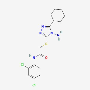 2-[(4-amino-5-cyclohexyl-4H-1,2,4-triazol-3-yl)sulfanyl]-N-(2,4-dichlorophenyl)acetamide