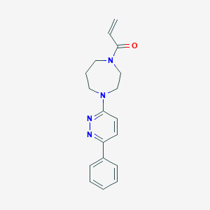 molecular formula C18H20N4O B2825706 1-[4-(6-Phenylpyridazin-3-yl)-1,4-diazepan-1-yl]prop-2-en-1-one CAS No. 2094426-04-5