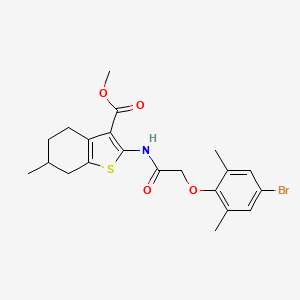 Methyl 2-(2-(4-bromo-2,6-dimethylphenoxy)acetamido)-6-methyl-4,5,6,7-tetrahydrobenzo[b]thiophene-3-carboxylate