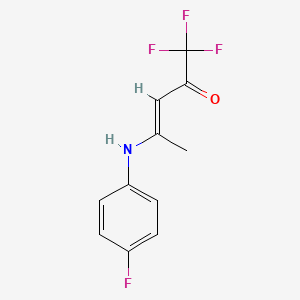 1,1,1-Trifluoro-4-(4-fluoroanilino)-3-pentene-2-one