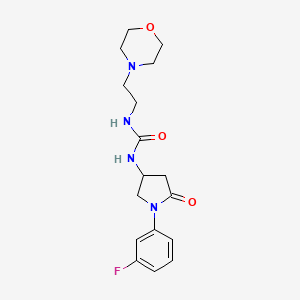 1-(1-(3-Fluorophenyl)-5-oxopyrrolidin-3-yl)-3-(2-morpholinoethyl)urea