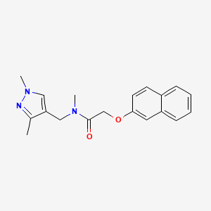 N-((1,3-dimethyl-1H-pyrazol-4-yl)methyl)-N-methyl-2-(naphthalen-2-yloxy)acetamide
