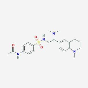 N-(4-(N-(2-(dimethylamino)-2-(1-methyl-1,2,3,4-tetrahydroquinolin-6-yl)ethyl)sulfamoyl)phenyl)acetamide