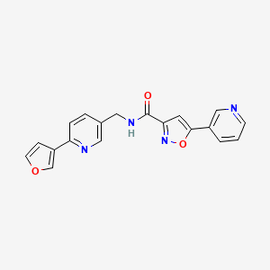 N-((6-(furan-3-yl)pyridin-3-yl)methyl)-5-(pyridin-3-yl)isoxazole-3-carboxamide