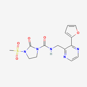 N-((3-(furan-2-yl)pyrazin-2-yl)methyl)-3-(methylsulfonyl)-2-oxoimidazolidine-1-carboxamide