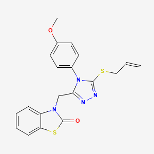 3-((5-(allylthio)-4-(4-methoxyphenyl)-4H-1,2,4-triazol-3-yl)methyl)benzo[d]thiazol-2(3H)-one
