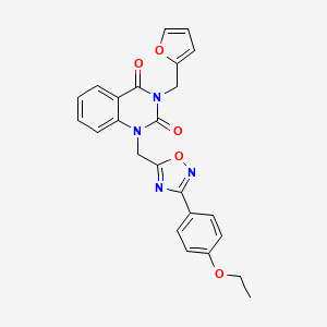 molecular formula C24H20N4O5 B2825740 1-((3-(4-乙氧基苯基)-1,2,4-噁二唑-5-基)甲基)-3-(呋喃-2-基甲基)喹唑啉-2,4(1H,3H)-二酮 CAS No. 1207036-62-1