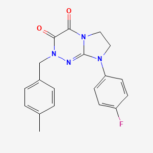 molecular formula C19H17FN4O2 B2825741 8-(4-fluorophenyl)-2-(4-methylbenzyl)-7,8-dihydroimidazo[2,1-c][1,2,4]triazine-3,4(2H,6H)-dione CAS No. 941917-73-3